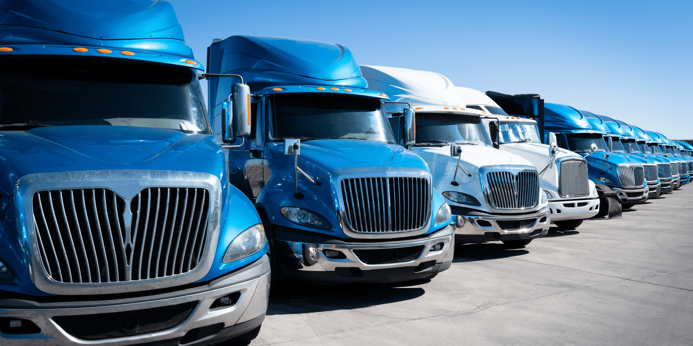 Fleet of Blue Trucks