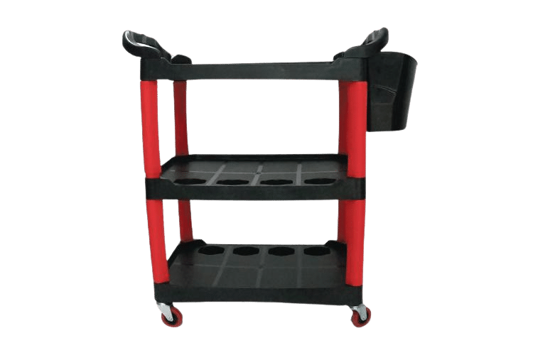 Black and Red Detailer Utility Cart