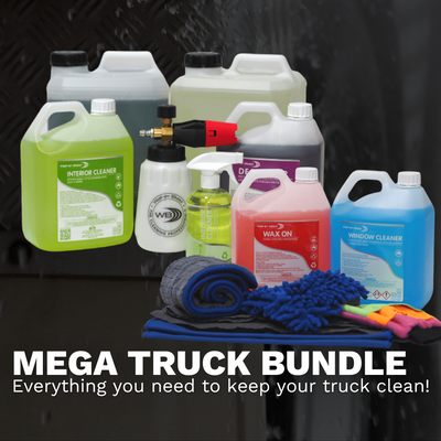 Mega Truck Bundle image of truck cleaning foam products. Everything you need to keep your truck clean