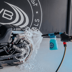 Foam Gun Spraying Motorcycle 
