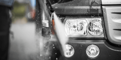 Truck Getting Pressure Cleaned
