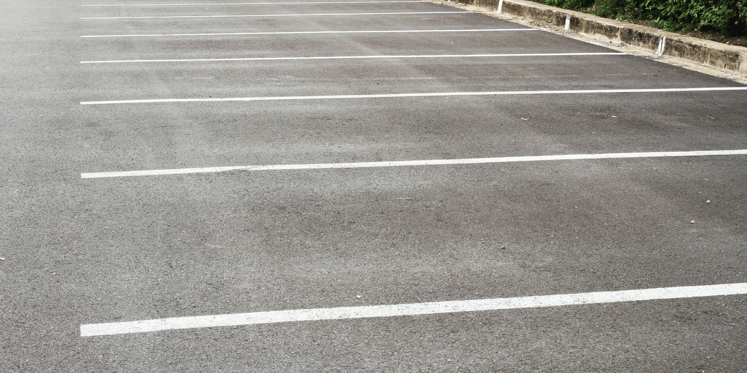 Empty car park with white lines