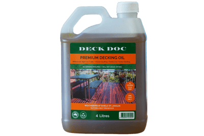 1 x 4L Clear Drum of Deck Dock 'Premium Decking Oil' with Green Label