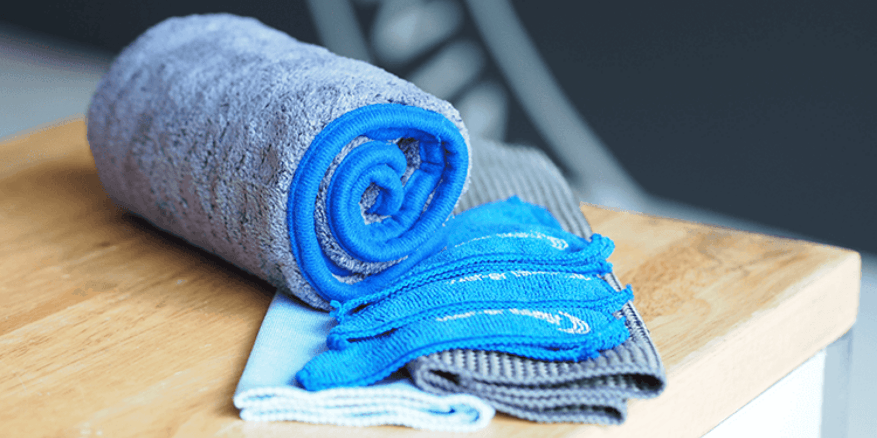 Selection of Grey and Blue Microfibre Towels