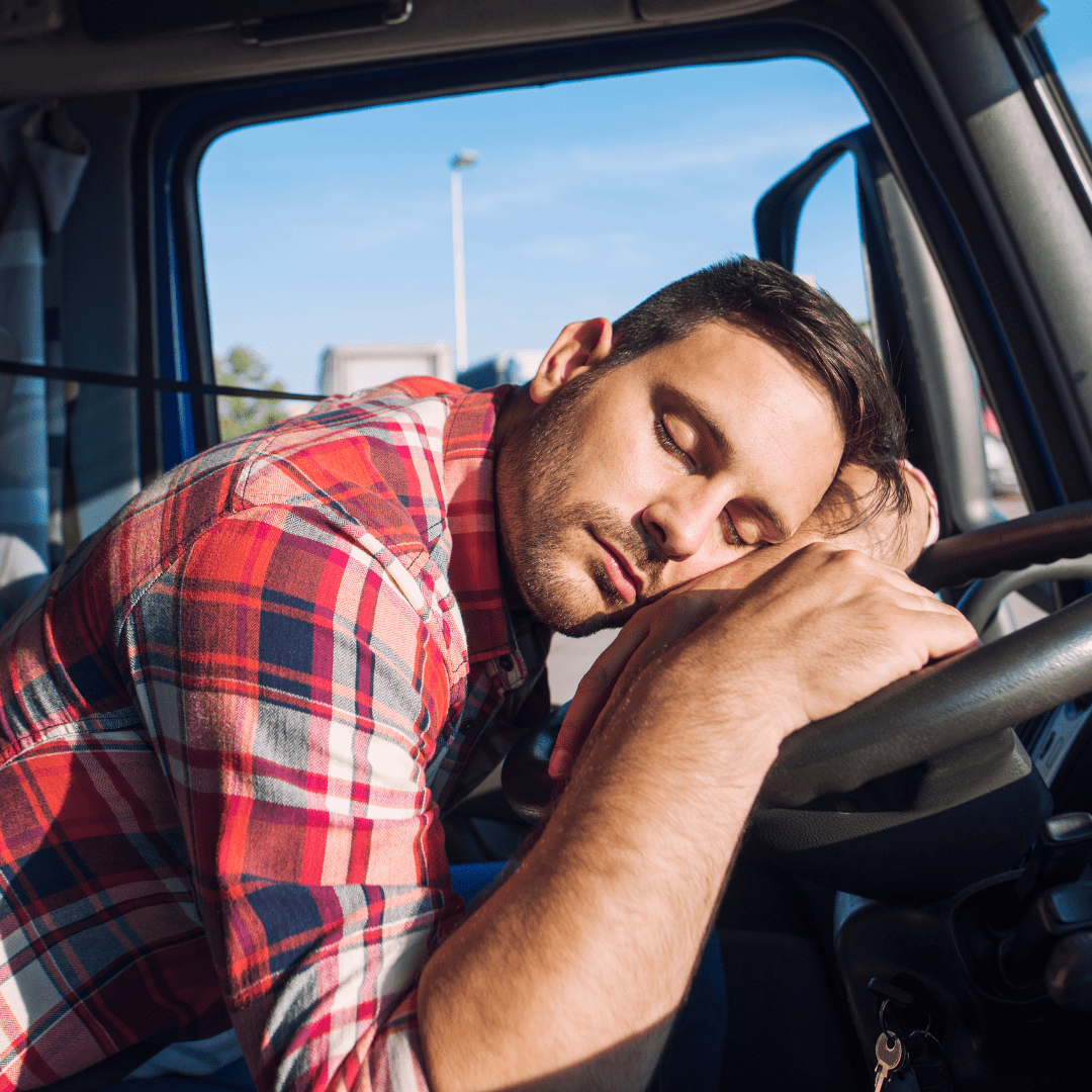 Truck Driver Asleep At Wheel