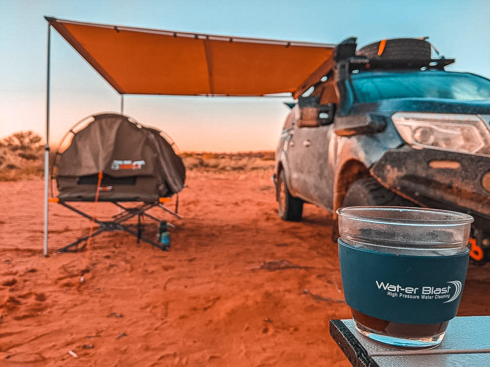 Swag Camping In Red Desert 