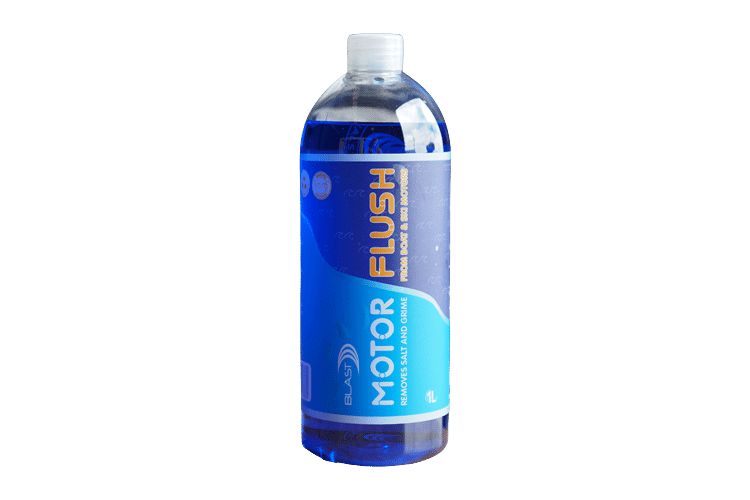 Blue Bottle of "1L Motor Flush"