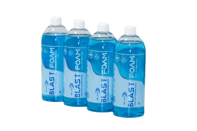 Four Bottles of Blue "Blast Foam"