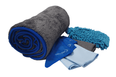 Microfibre Towel Pack with Large Drying Towel, Soapaholic Wash Mitt, Mini Microfibres, Glass Microfibres and Waffle Microfibre