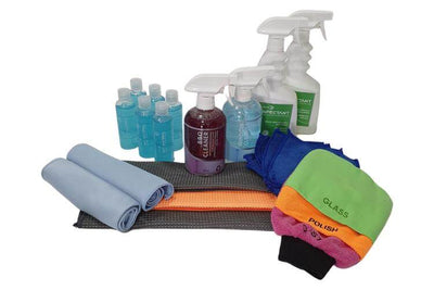 Wat-er Blast Home Cleaning Bundle with Microfibre Cloths, Disinfectant Spray, Hand Sanitiser and BBQ Cleaner