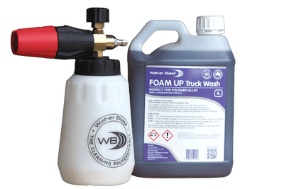 Drum of "Foam Up Truck Wash" with Snow Blaster
