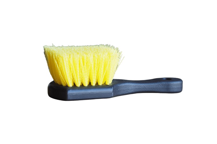 Yellow Scrub Brush with Black Handle