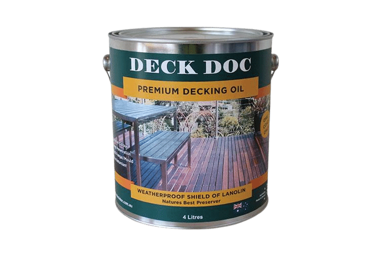 1 x 4L Silver Tin of Deck Dock 'Premium Decking Oil' with Green Label