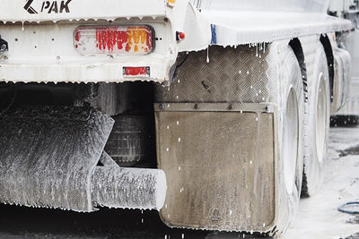 Nerta Active Foam Dripping off Truck Mud Flaps