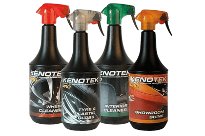 The Ultimate Kenotek Bundle Featuring Wheel Cleaner, Tyre & Plastic Gloss Cleaner, Interior Cleaner and Showroom Shine