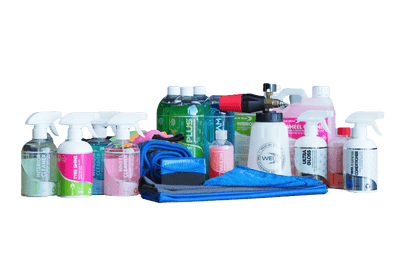 Collection of Wat-er Blast Chemicals, Microfibres and Applicators