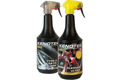 Kenotek Wheel & Tyre Care Kit with Tyre & Plastic Gloss and Wheel Cleaner Ultra