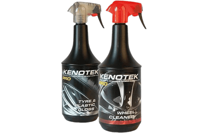 Kenotek Wheel & Tyre Care Kit with Tyre & Plastic Gloss and Wheel Cleaner
