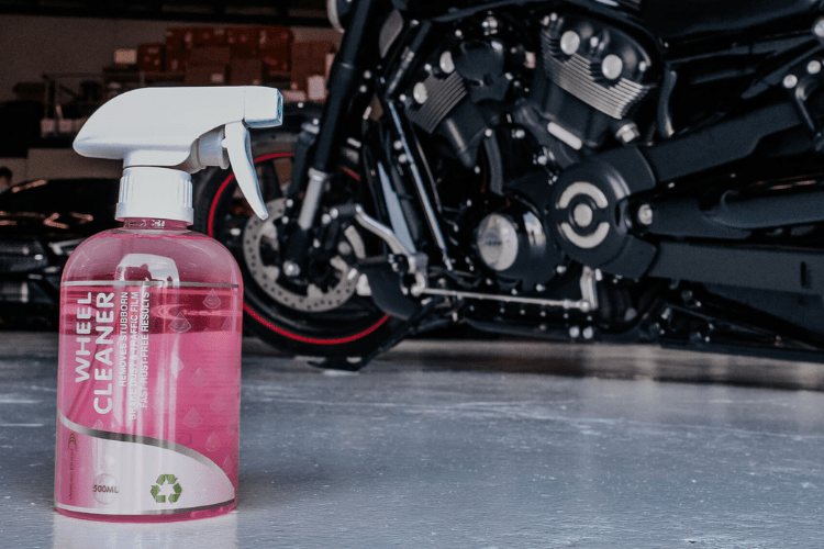 Pink "Wheel Cleaner" with Black Harvey Davidson Motorbike